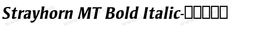 Strayhorn MT Bold Italic字体转换